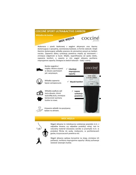 Coccine vidpadžiai Sport Ultra su aktyvia anglimi