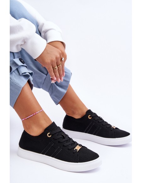 Women's Lace-up Sneakers Black Etna