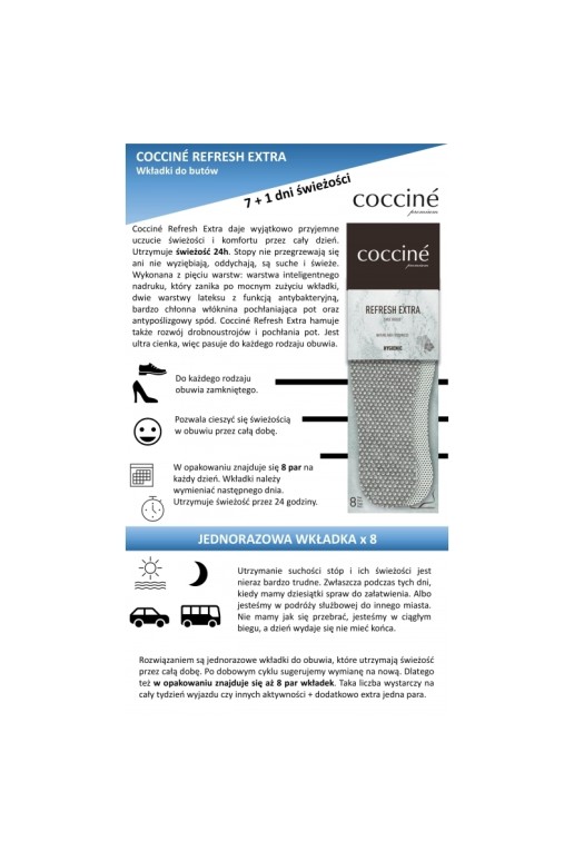 Coccine Refresh Extra Refreshing įklotai 8 poros