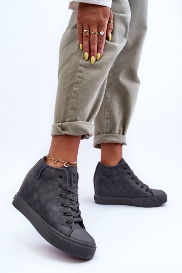 Moteriški sportbačiai ant platformos Big Star MM274005 pilki