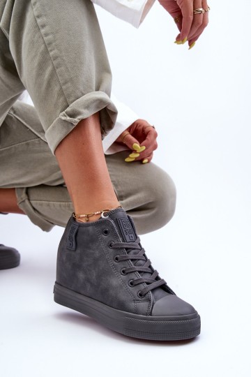 Moteriški sportbačiai ant platformos Big Star MM274005 pilki 2