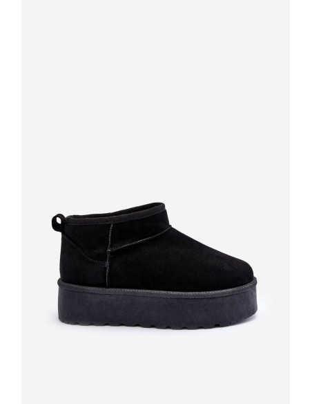 Suede Snow Boots On Platform Black Corcoran