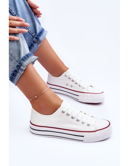 Classic Low Platform Sneakers White Jazlyn