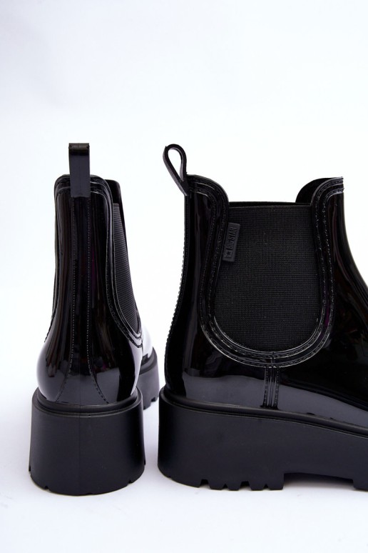 Glossy Platform Boots Big Star MM274395 Black
