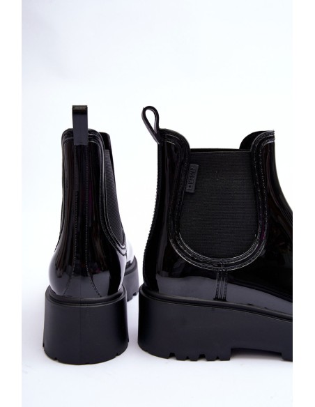 Glossy Platform Boots Big Star MM274395 Black