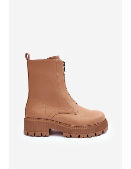 Kulkšnies batai su užtrauktuku plokščiu kulnu