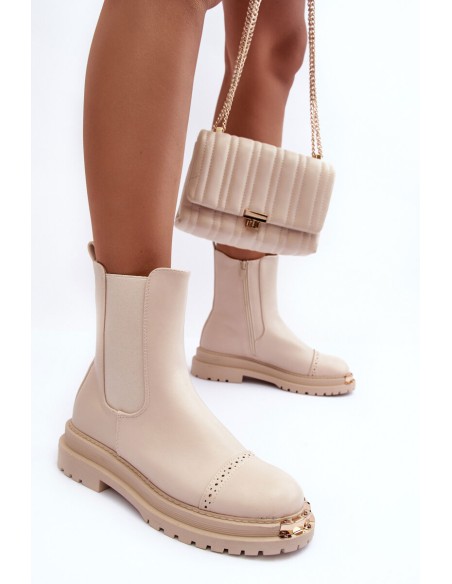 Moteriški batai smėlio spalvos