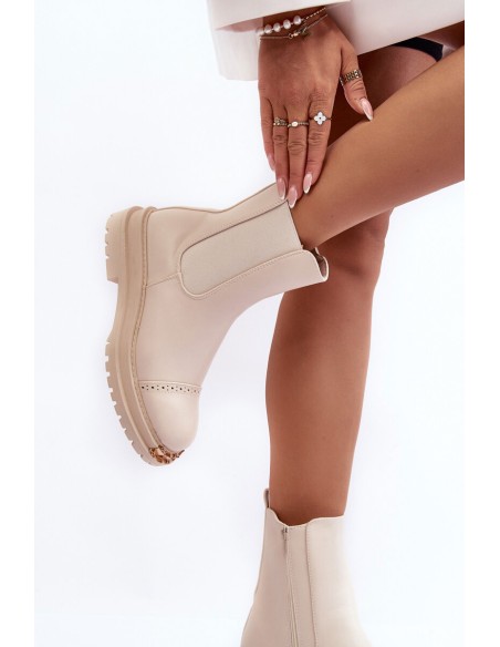 Moteriški batai smėlio spalvos