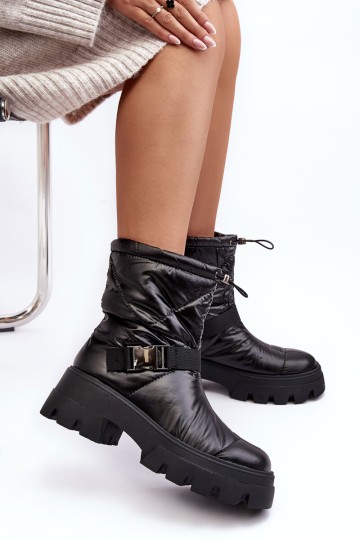 Women's Boots With Massive Sole And Flat Heel Black Werikse 2