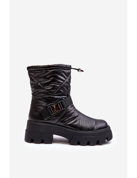 Women's Boots With Massive Sole And Flat Heel Black Werikse