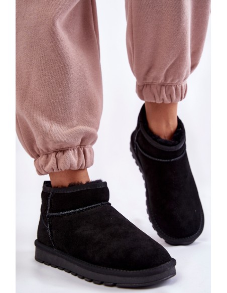 Moteriški žemi sniego batai, juodi