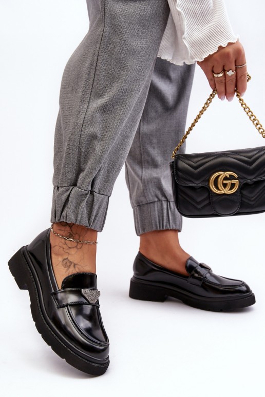 Moteriški loaferiai, mokasinai ant plokščio kulno