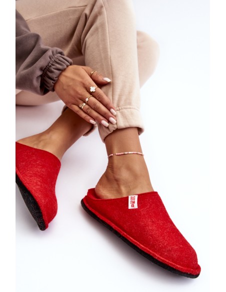 Women's Classic Slippers Big Star KK276012 Red