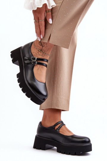 Moteriški batai žemakulniai juodi Saviwa