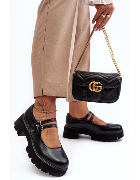 Women's Low Heel Shoes Black Saviwa