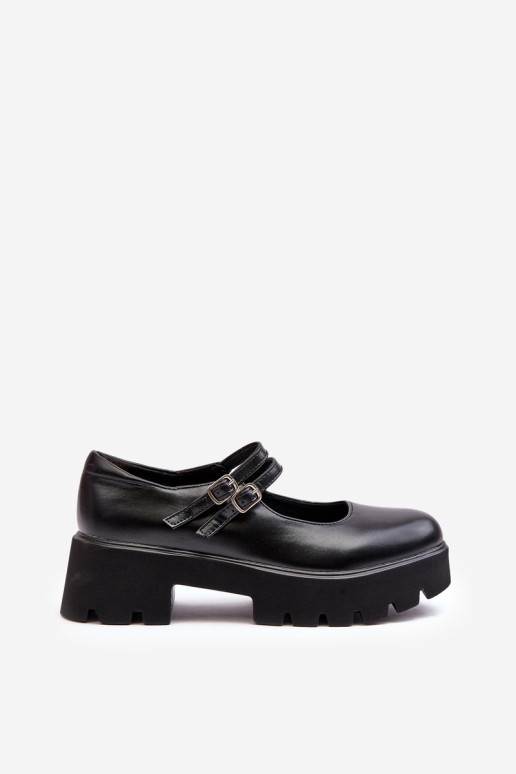 Women's Low Heel Shoes Black Saviwa