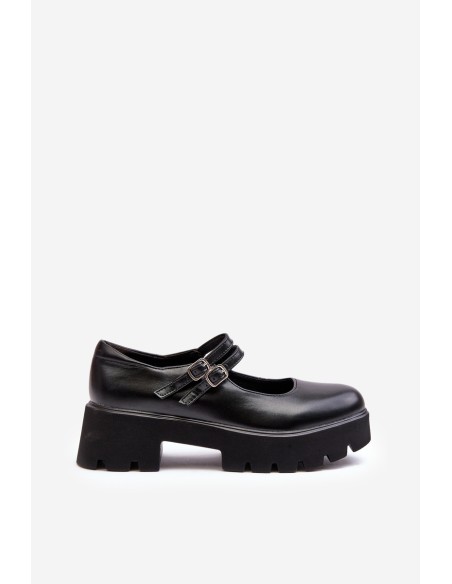 Women's Low Heel Shoes Black Saviwa