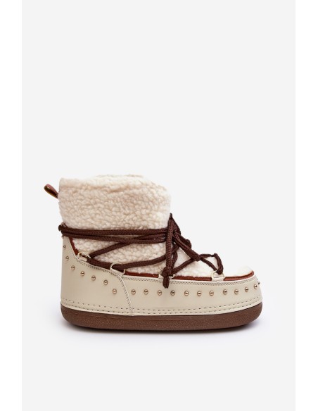 Women's Padded Snow Boots Beige Rohes