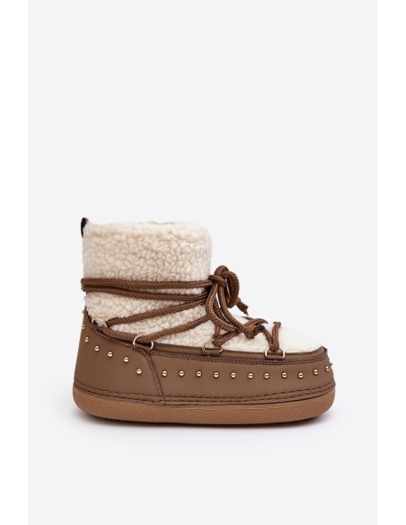 Women's Padded Snow Boots Brown Rohes