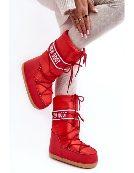 Women's High Snow Boots Red Venila