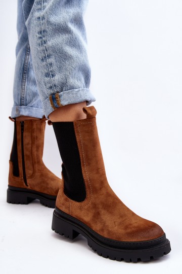 Women's Zip-up Ankle Boots Camel Samil 2