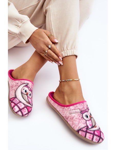 Home Slippers Owl Inblu GF000018 Pink