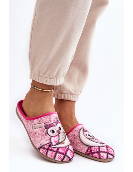 Home Slippers Owl Inblu GF000018 Pink