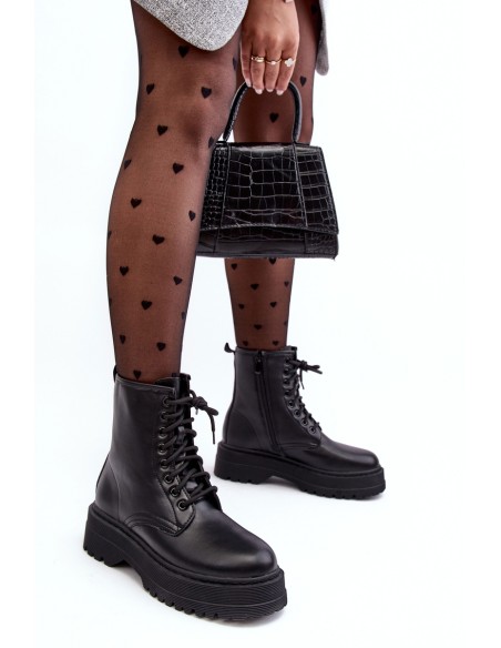 Suvarstomi moteriški auliniai batai storu padu