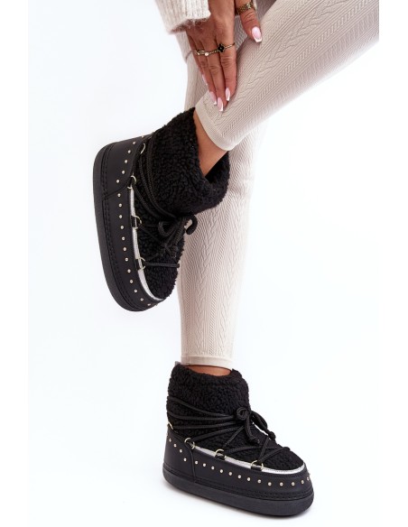 Women's Padded Snow Boots Black Rohes