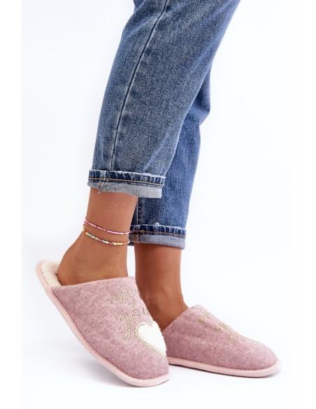 Women's Classic Slip-on Fleece Lined Slippers Pink Mabira