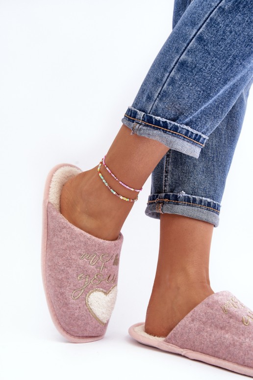 Women's Classic Slip-on Fleece Lined Slippers Pink Mabira