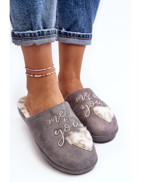 Shiny Women's Slippers Gray Geraja