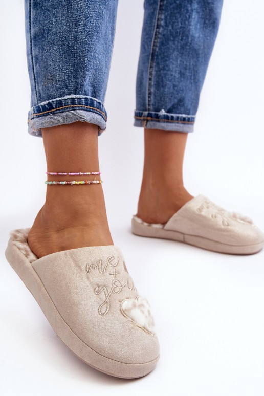 Shiny Women's Slippers Beige Geraja