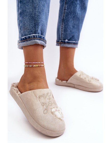 Shiny Women's Slippers Beige Geraja