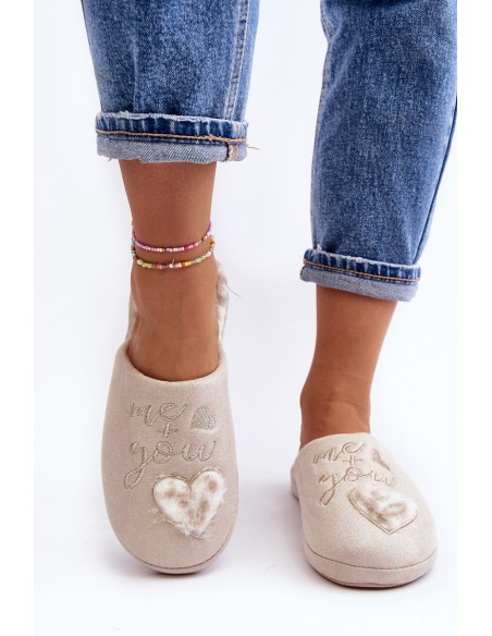 Shiny Women's Slippers Beige Geraja