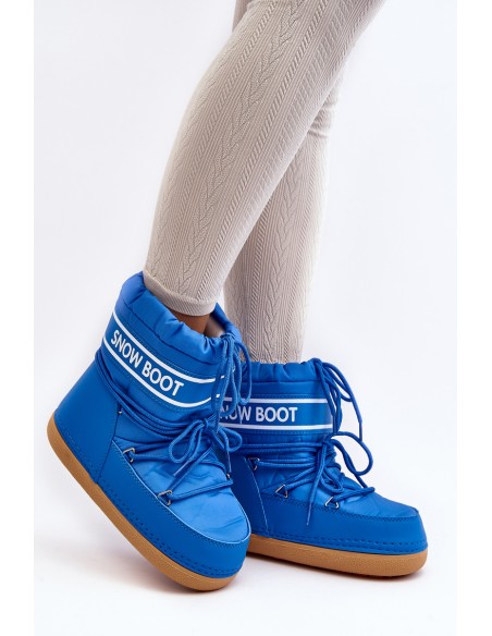 Women's tied snow boots blue Soia