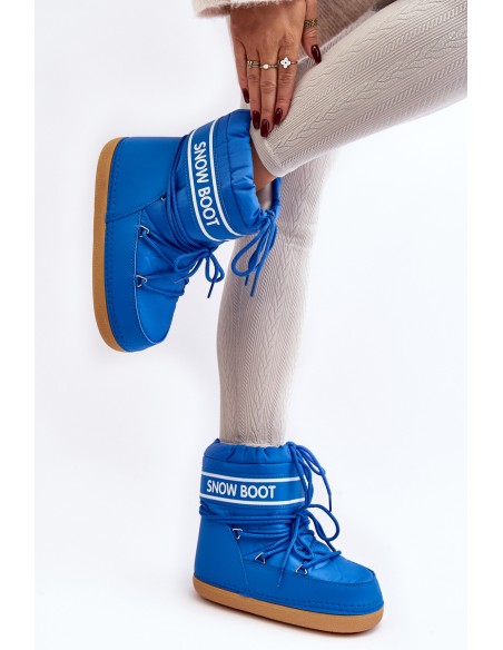 Women's tied snow boots blue Soia