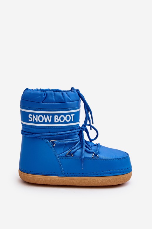 Women's tied snow boots blue Soia