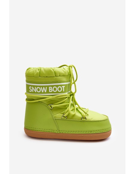 Women's tied snow boots in olive green Soia