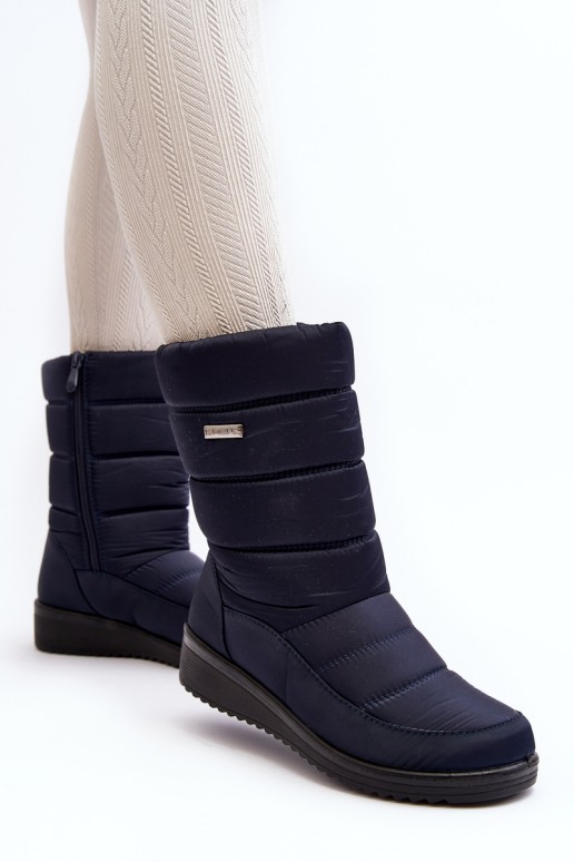 Warm Wedge Snow Boots Black Calena