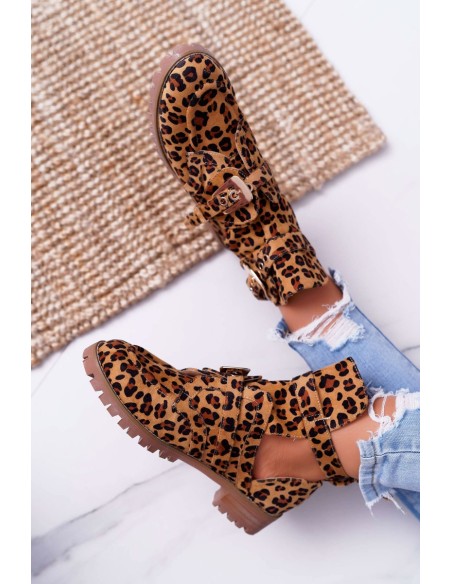 Lu Boo Suede Boots With Cutouts Panther Rock Girl