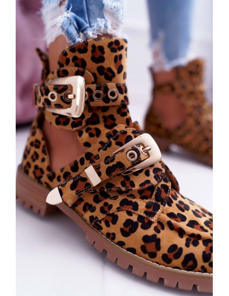 Lu Boo Suede Boots With Cutouts Panther Rock Girl