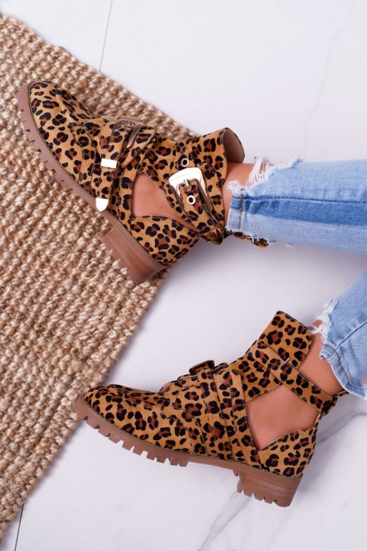 Lu Boo Suede Boots With Cutouts Panther Rock Girl