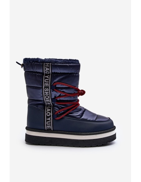 Women's Snow Boots with Laces Navy Lilara
