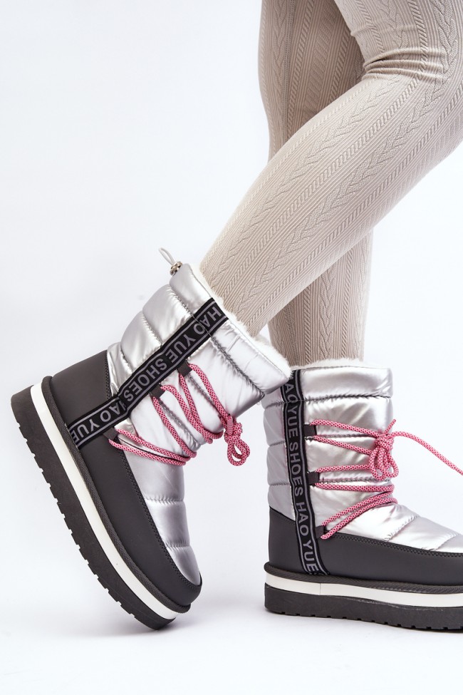 Moteriški sniego batai su sidabriniais raišteliais Lilara