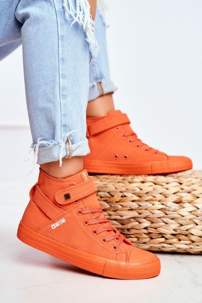 Women's High Sneakers Big Star FF274583 Orange