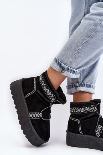 Moteriški ugg tipo batai juodi Milson 2