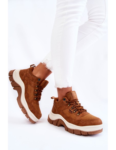 Women's Trekking Shoes Memory Foam Big Star KK274362 Brown