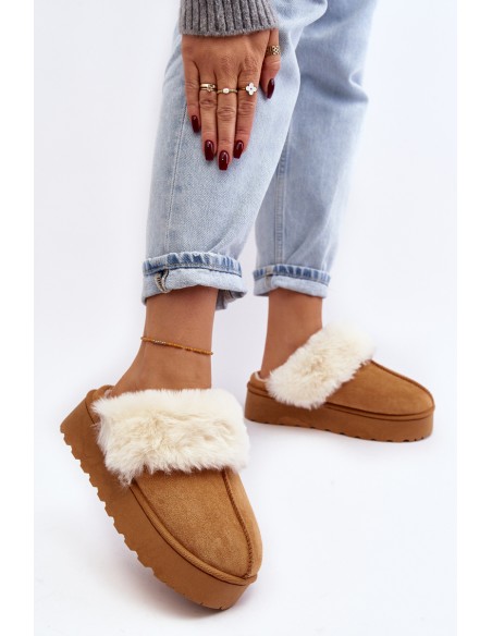 Women's snow boots on platform Camel Phiniopis