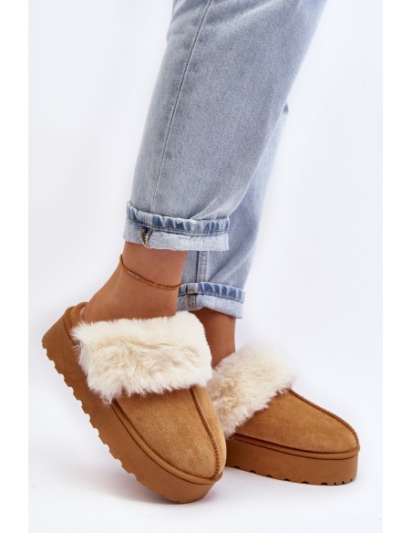 Women's snow boots on platform Camel Phiniopis